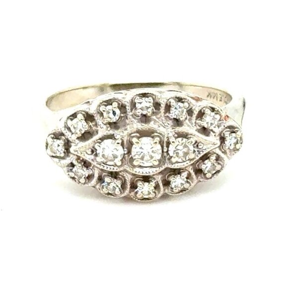 Jewelry - Antique 14K White Gold Diamond Ring